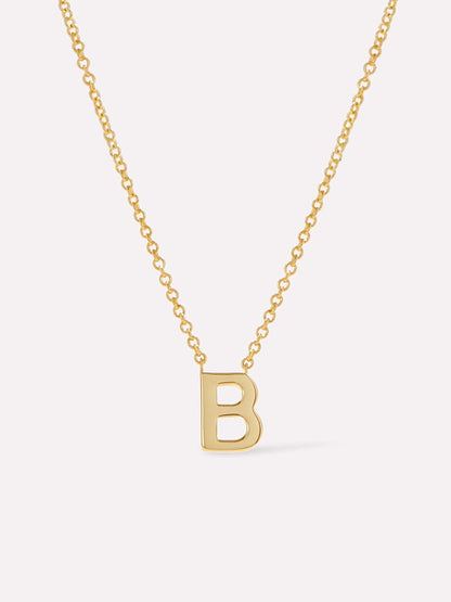 Gold Initial Necklace - Letter Necklace