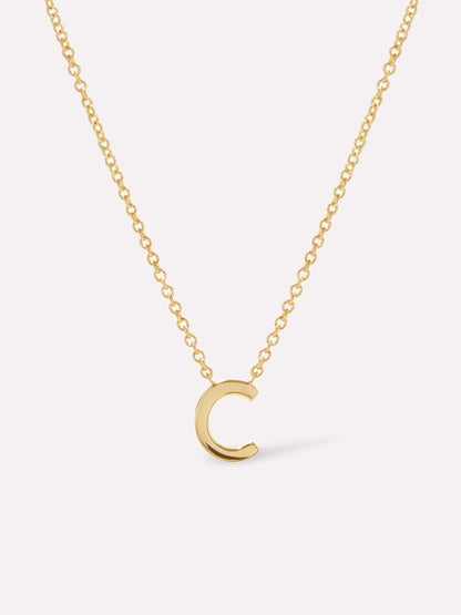 Gold Initial Necklace - Letter Necklace