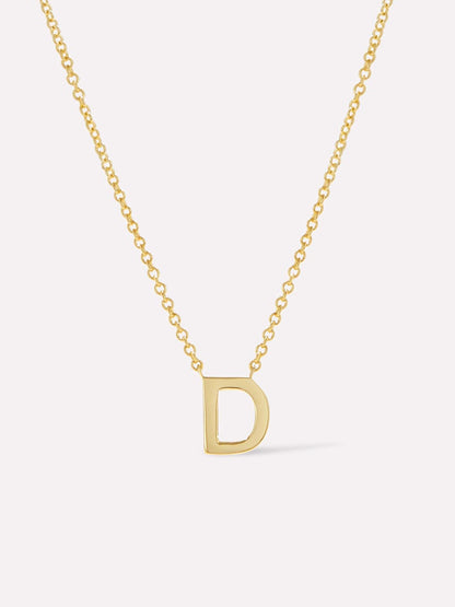 Gold Initial Necklace - Letter Necklace