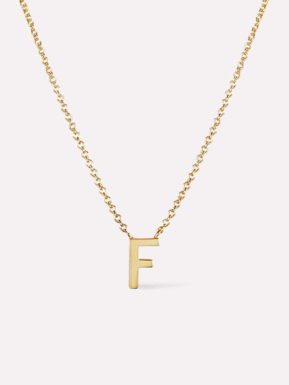 Gold Initial Necklace - Letter Necklace