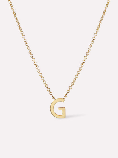 Gold Initial Necklace - Letter Necklace