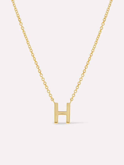 Gold Initial Necklace - Letter Necklace