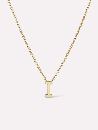 Gold Initial Necklace - Letter Necklace