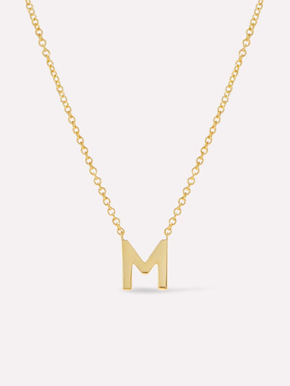 Gold Initial Necklace - Letter Necklace