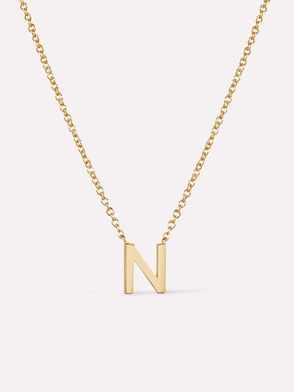 Gold Initial Necklace - Letter Necklace