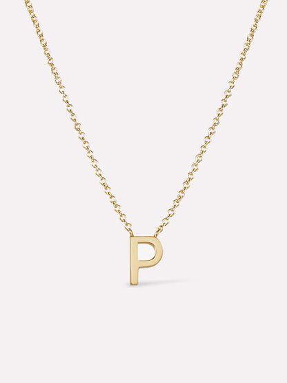 Gold Initial Necklace - Letter Necklace