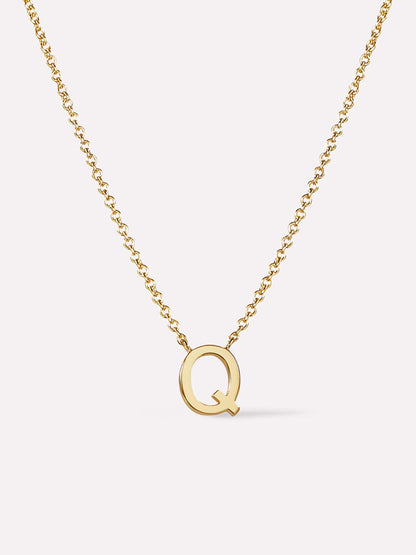 Gold Initial Necklace - Letter Necklace