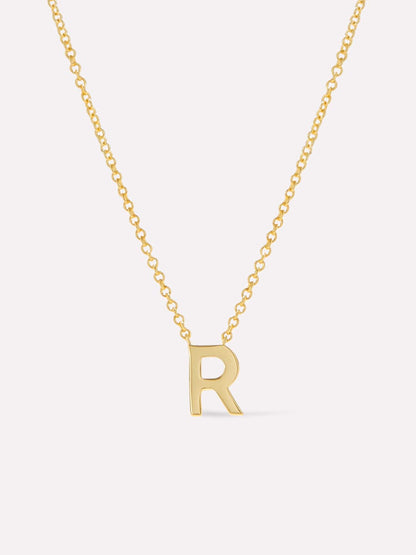 Gold Initial Necklace - Letter Necklace