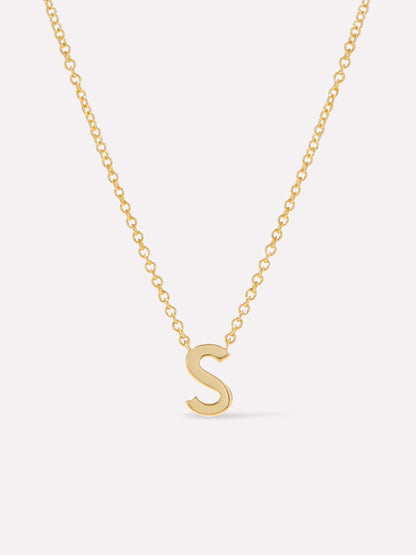 Gold Initial Necklace - Letter Necklace