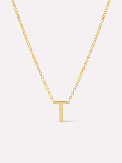 Gold Initial Necklace - Letter Necklace