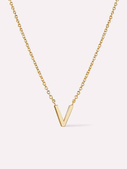 Gold Initial Necklace - Letter Necklace