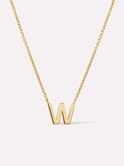 Gold Initial Necklace - Letter Necklace