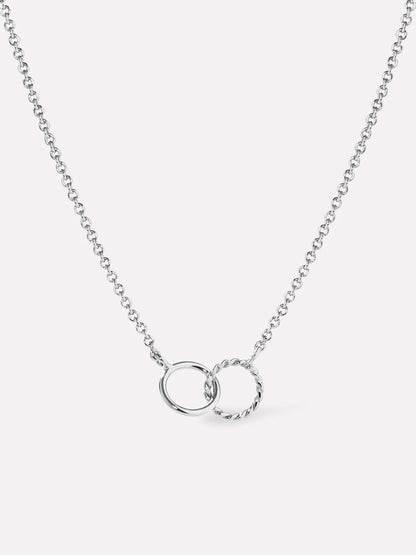 Interlocking Circles Necklace - Sam Silver