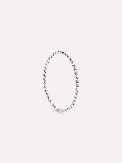 White Gold Ring - White Gold Twist Ring