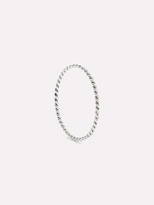 White Gold Ring - White Gold Twist Ring