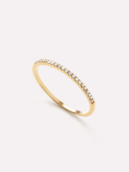 Gold Band Ring - Gold Diamond Eternity Ring