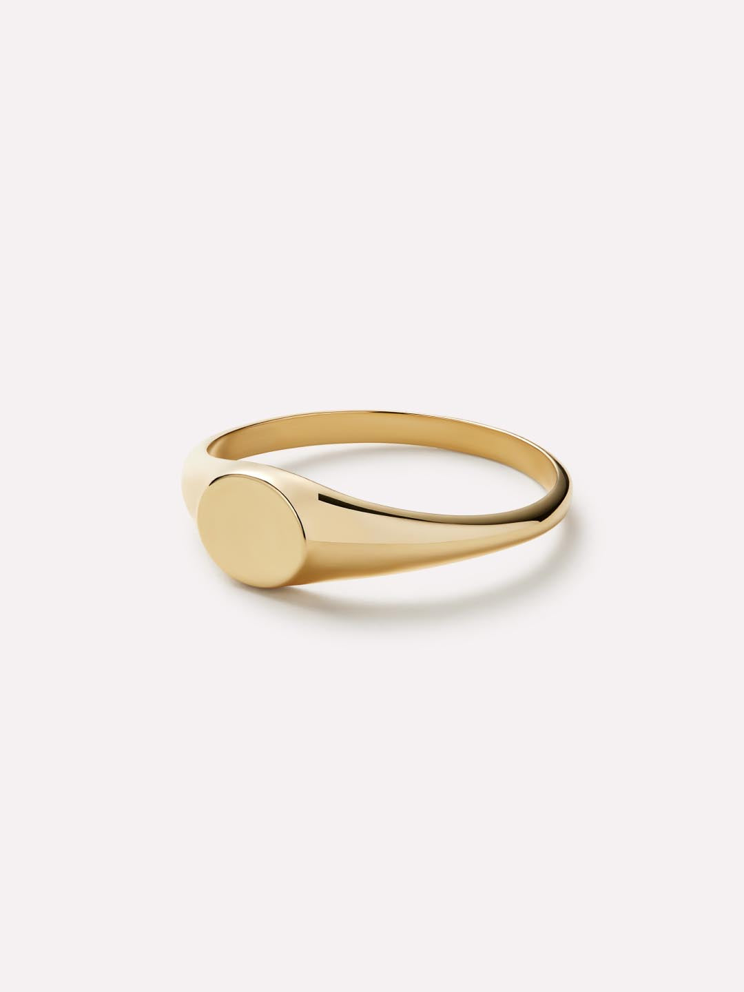 Gold Band Ring - Gold Signet Ring