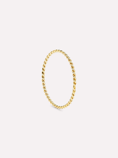 Gold Band Ring - Gold Twist Ring