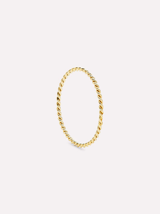 Gold Band Ring - Gold Twist Ring