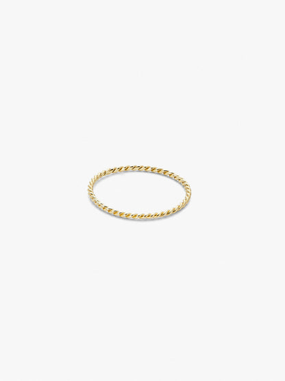 Gold Band Ring - Gold Twist Ring