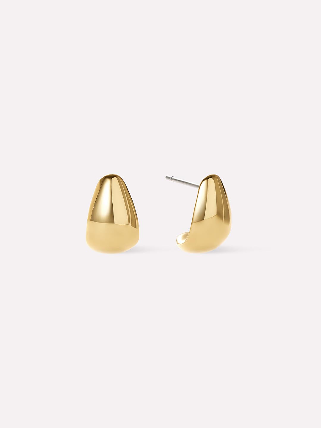 Gold Huggie Earrings - Alessia