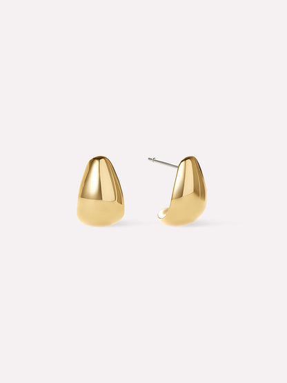 Gold Huggie Earrings - Alessia