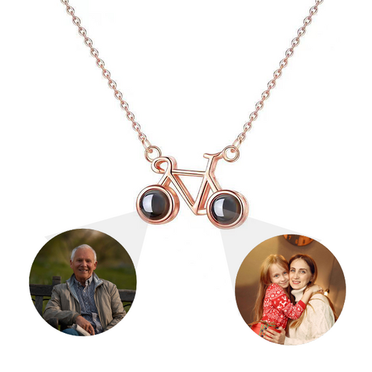 Bicycle Double Photo Necklace