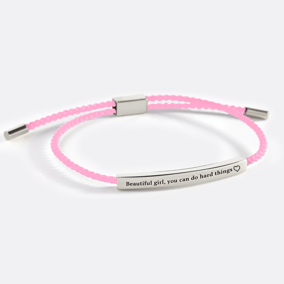 Beautiful Girl You Can Do Hard Things Inspire Bracelet