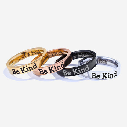 Be Kind Mantra Ring