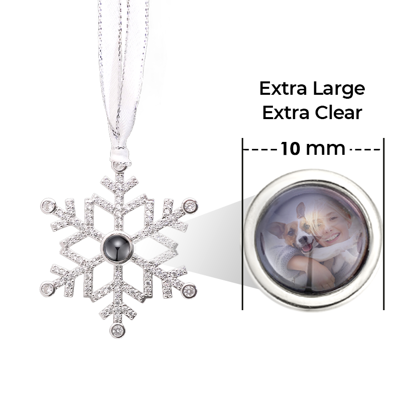 Custom Christmas Snowflake Photo Ornament