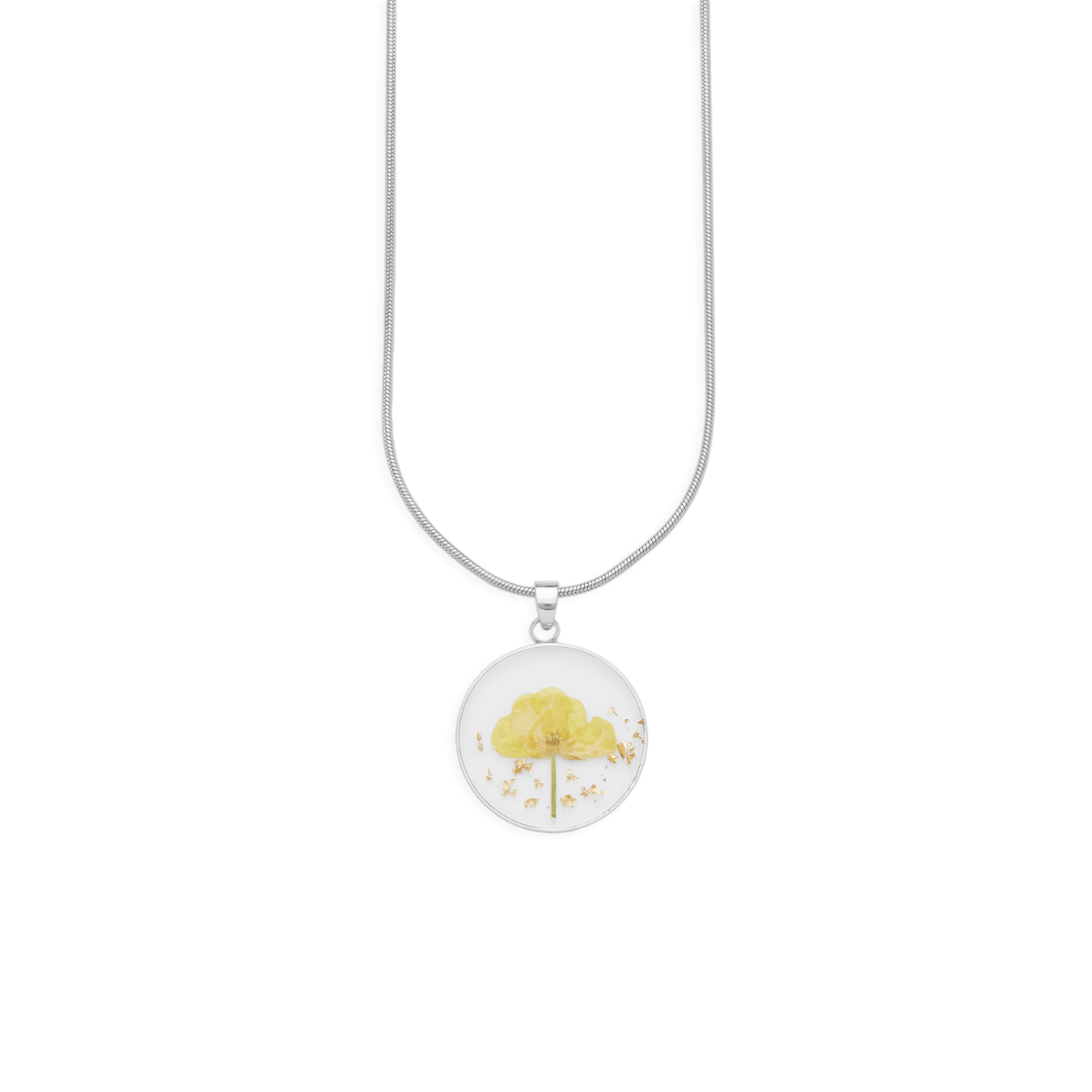 Pressed Birth Flower Necklace