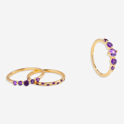 Birthstone Stacking Ring Set