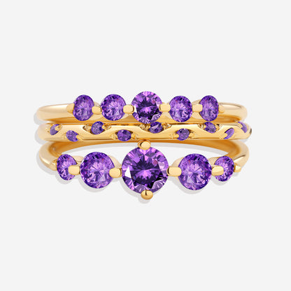 Birthstone Stacking Ring Set