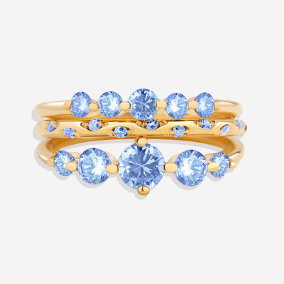 Birthstone Stacking Ring Set