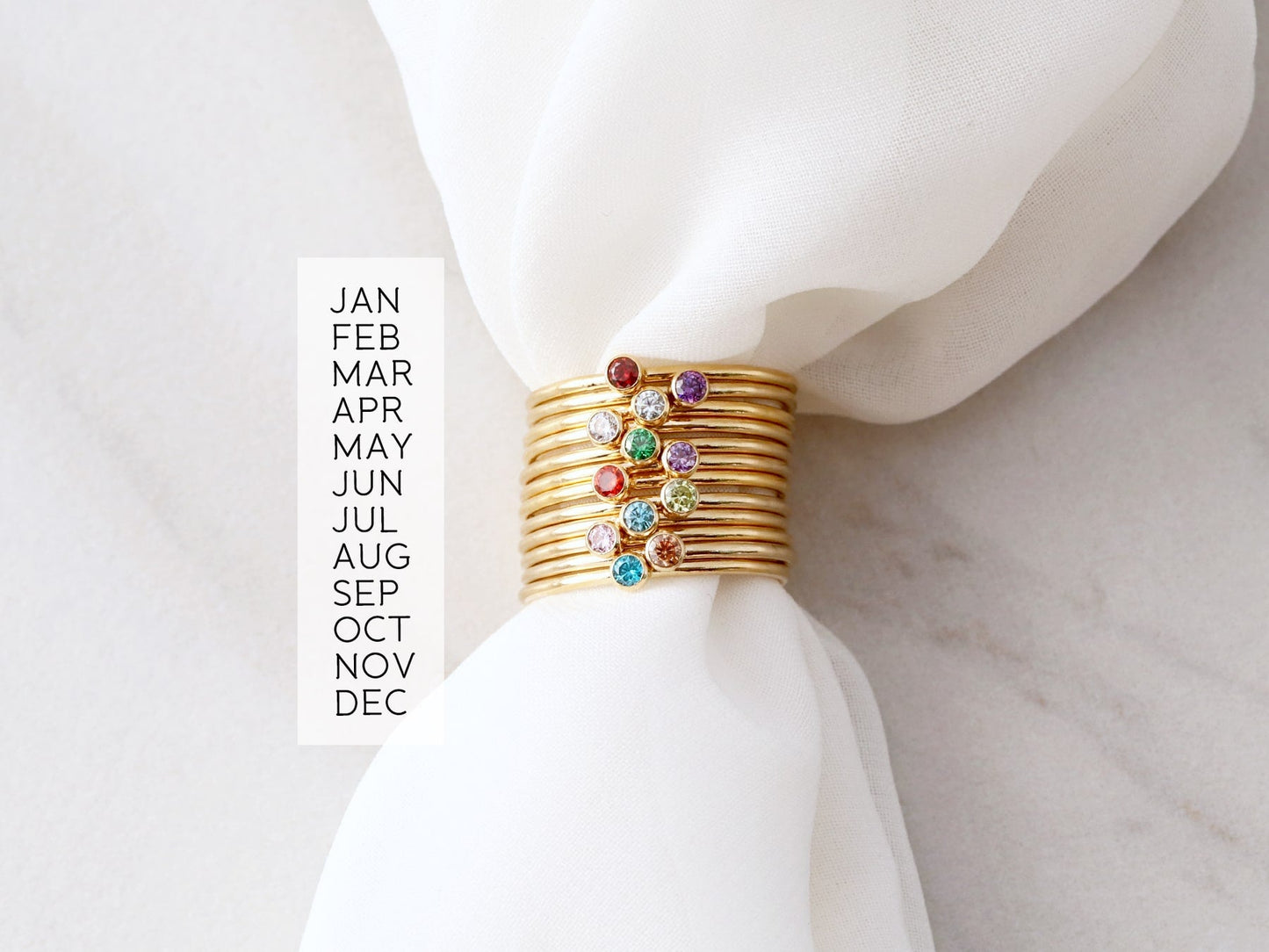 Birthstone Stacking Ring