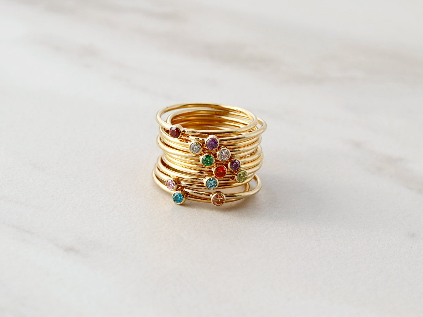 Birthstone Stacking Ring