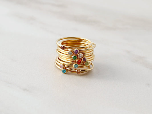 Birthstone Stacking Ring