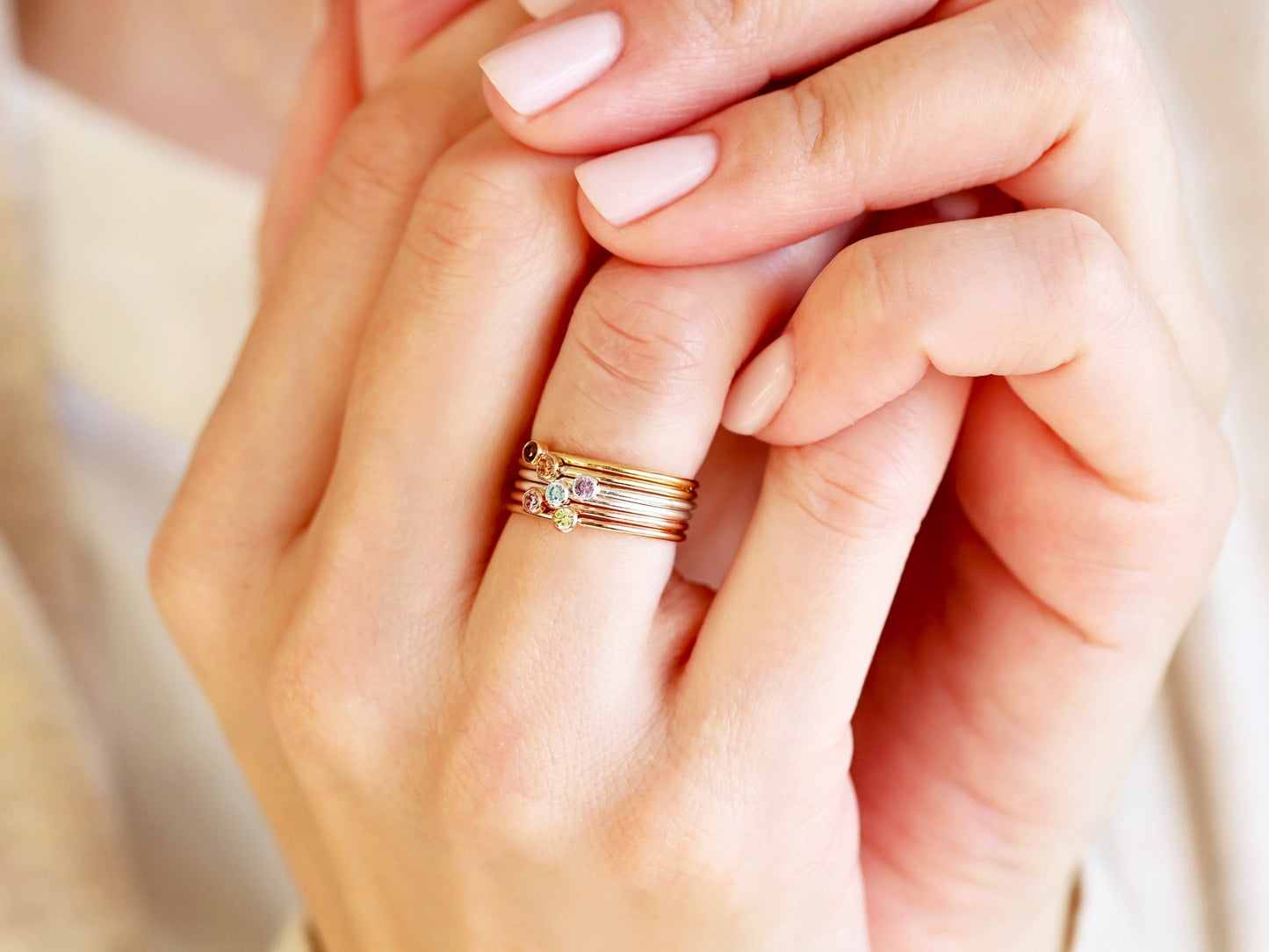 Birthstone Stacking Ring