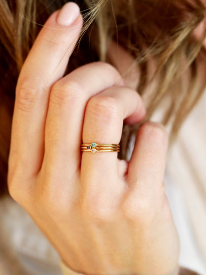 Birthstone Stacking Ring