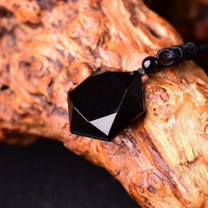 Black Obsidian Talisman - Necklace for Protection