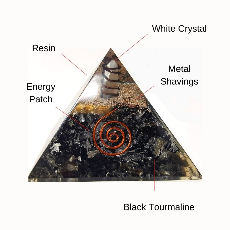 Black Tourmaline Orgone Protection Pyramid