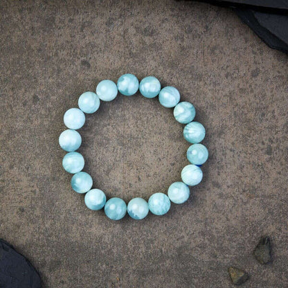 Blue Aquamarine Calming Bracelet - Grounding & Soothing