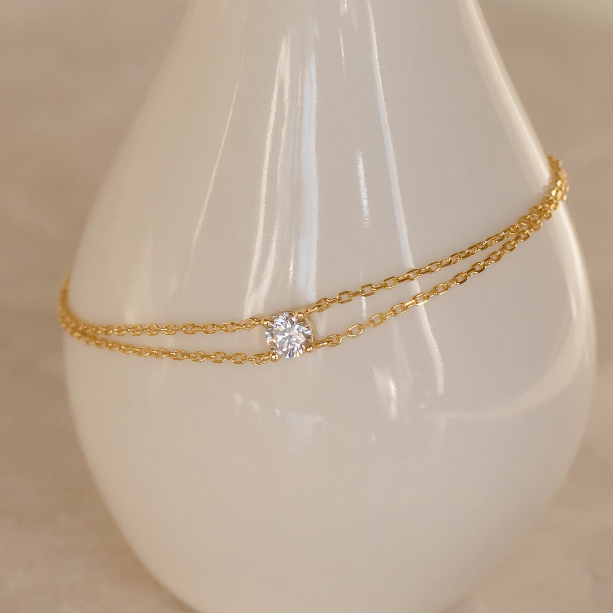 Duo Chain Diamond Bracelet