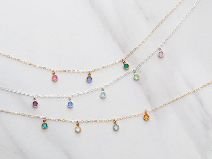 Dainty Birthstone Necklace | Build Your Own