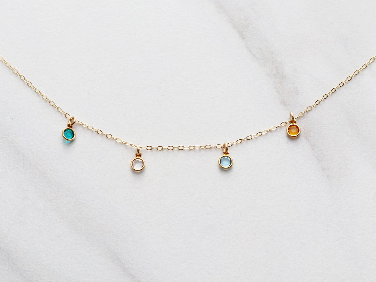 Dainty Birthstone Necklace | Build Your Own