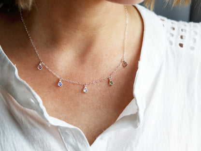 Dainty Birthstone Necklace | Build Your Own