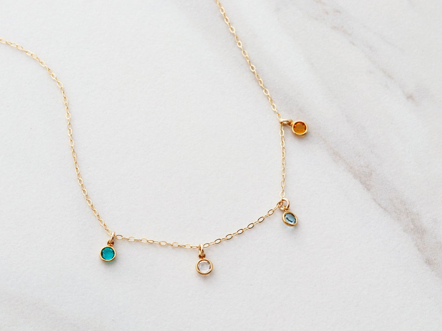 Dainty Birthstone Necklace | Build Your Own