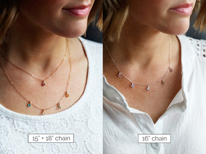 Dainty Birthstone Necklace | Build Your Own