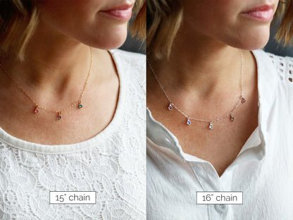 Dainty Birthstone Necklace | Build Your Own