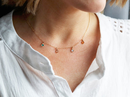 Dainty Birthstone Necklace | Build Your Own